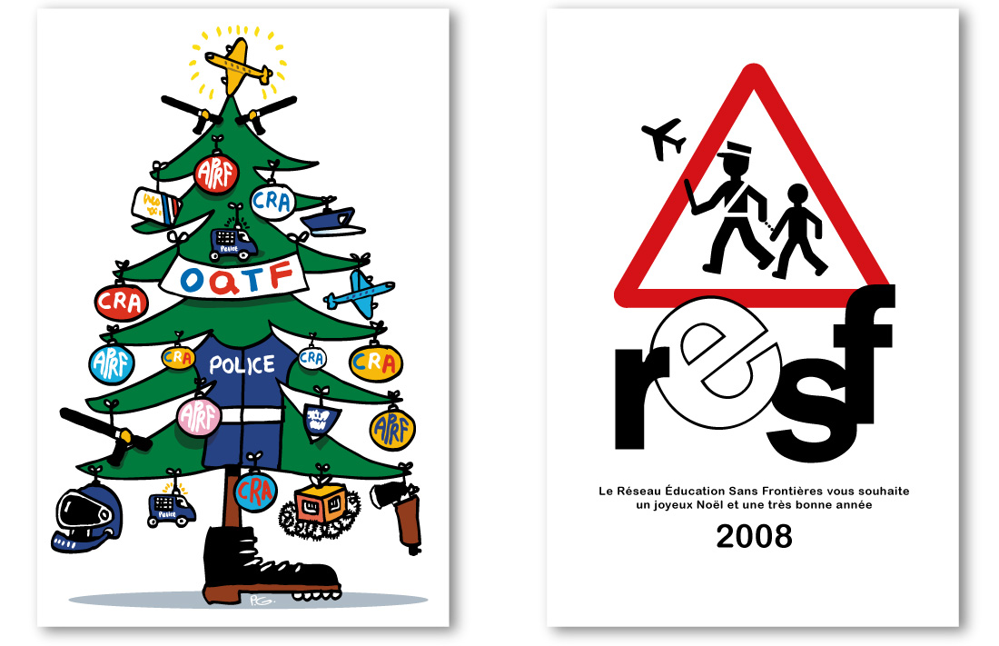 Carte postale de Noël pour les préfectures